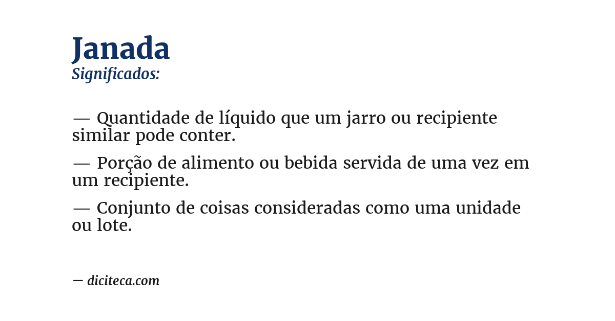 Significado de janada