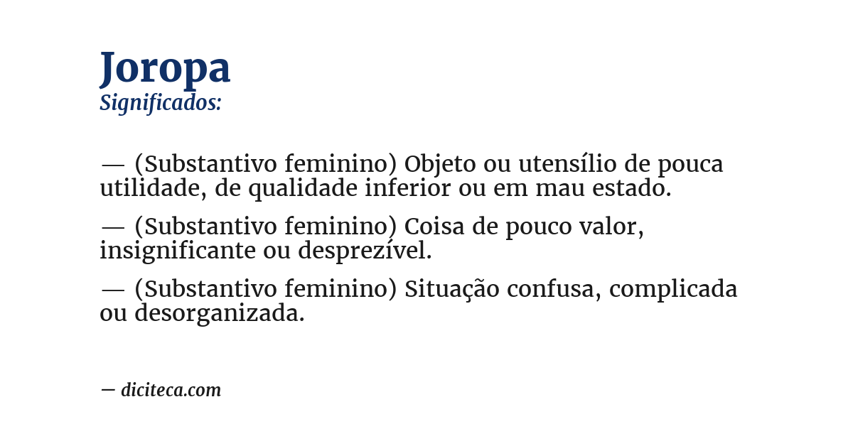 Significado de joropa