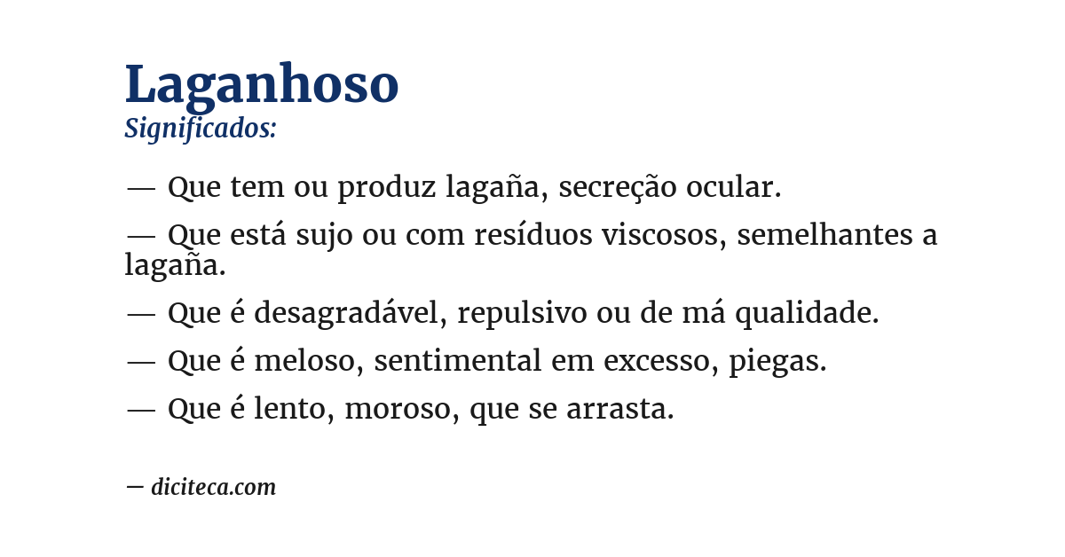 Significado de laganhoso