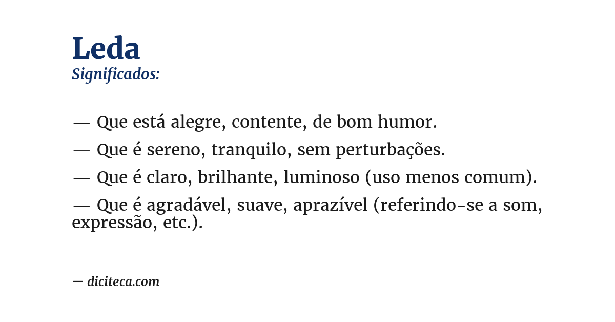 Significado de leda