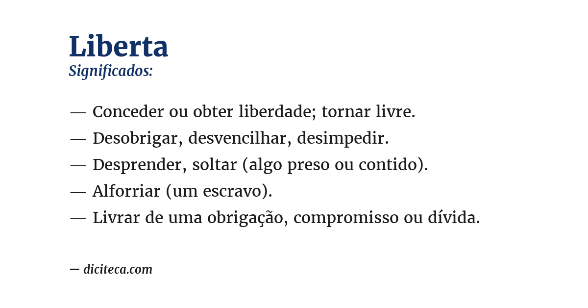 Significado de liberta