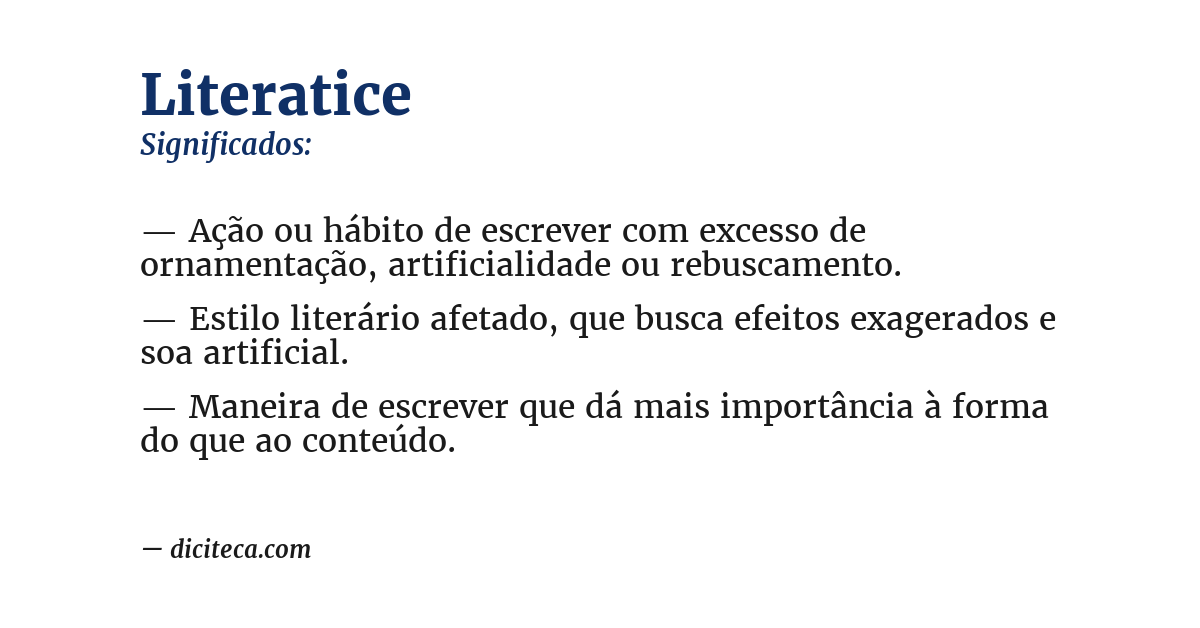 Significado de literatice