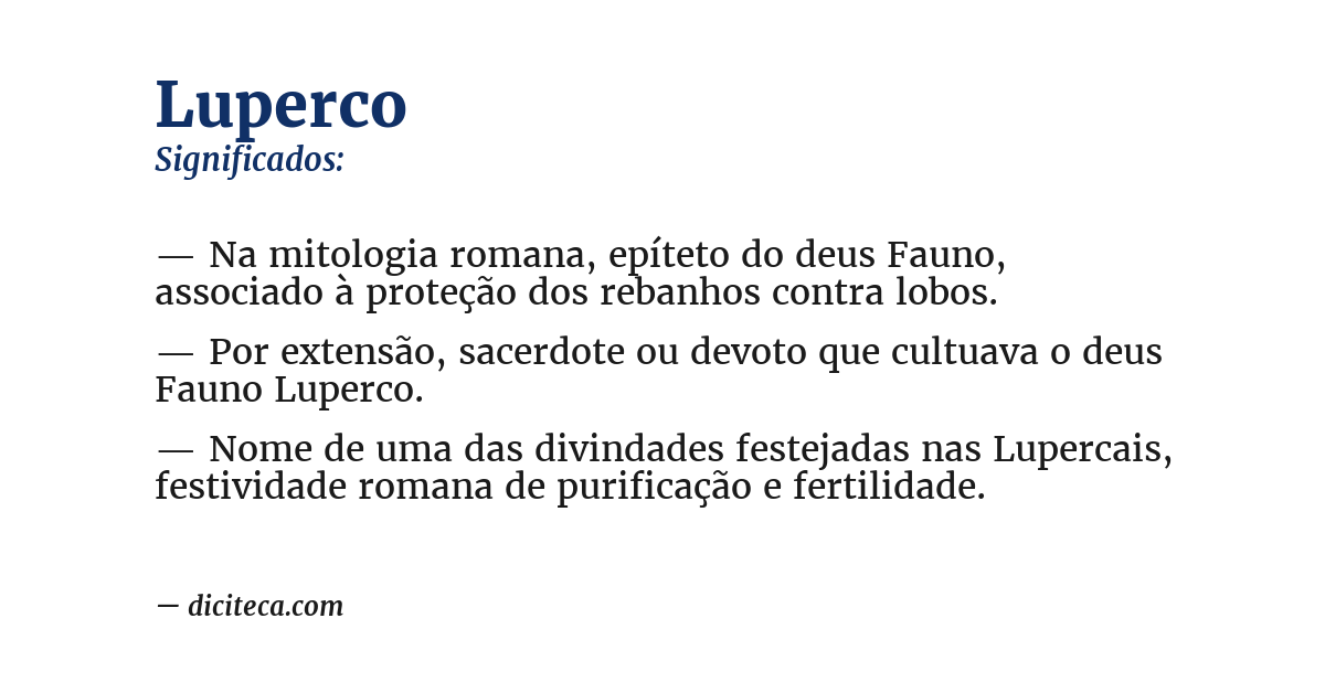 Significado de luperco