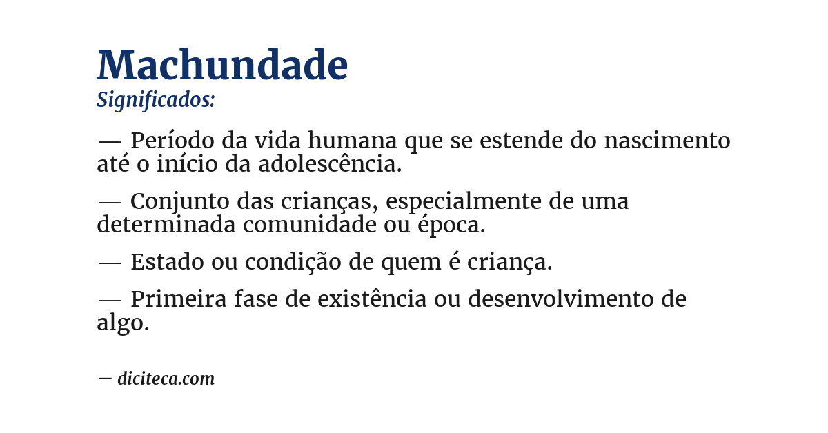 Significado de machundade