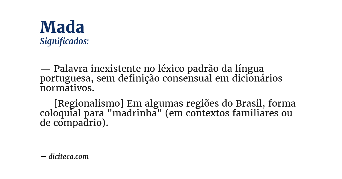 Significado de mada