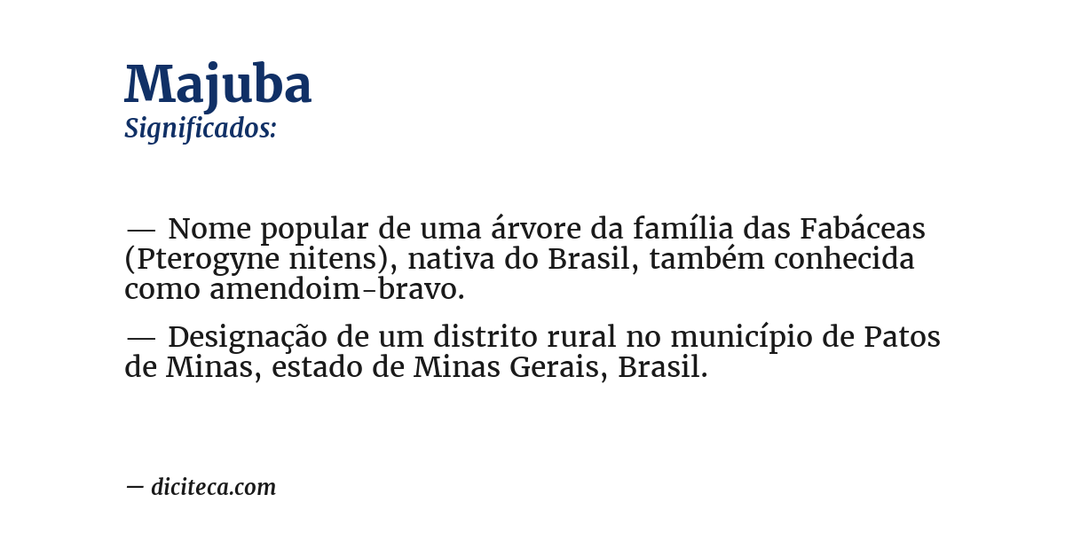 Significado de majuba