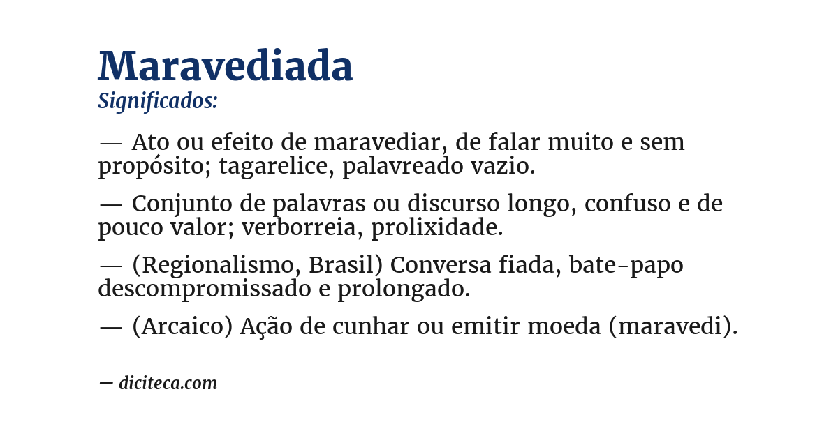 Significado de maravediada