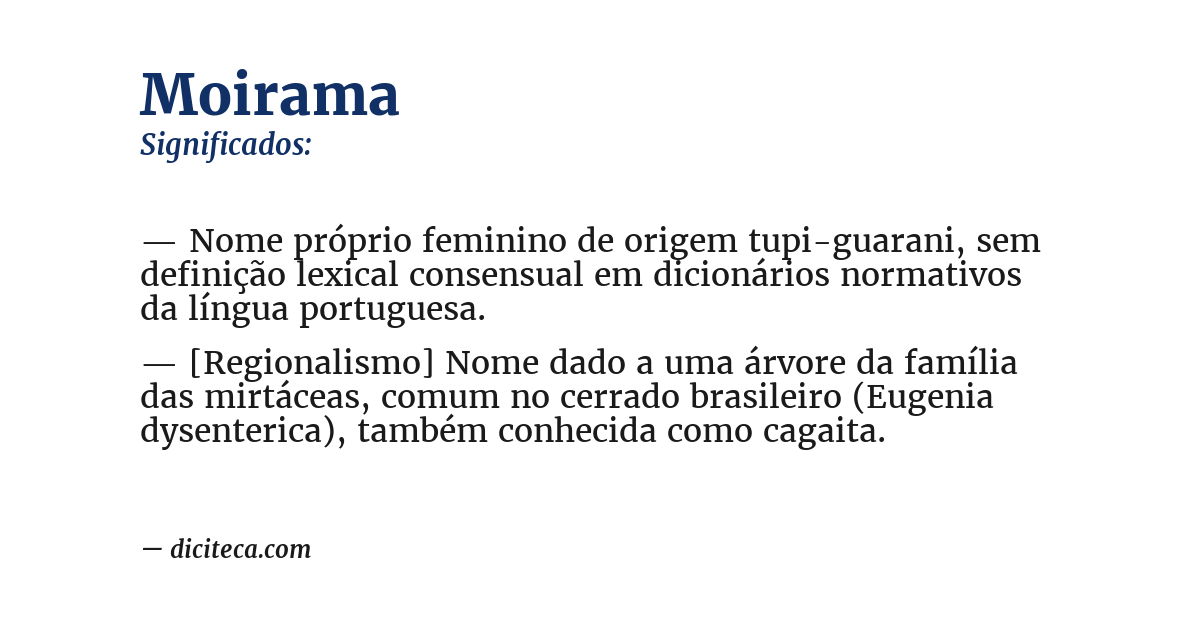 Significado de moirama