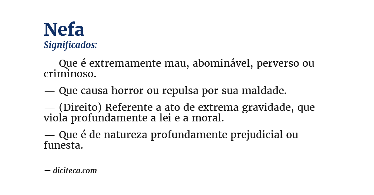 Significado de nefa