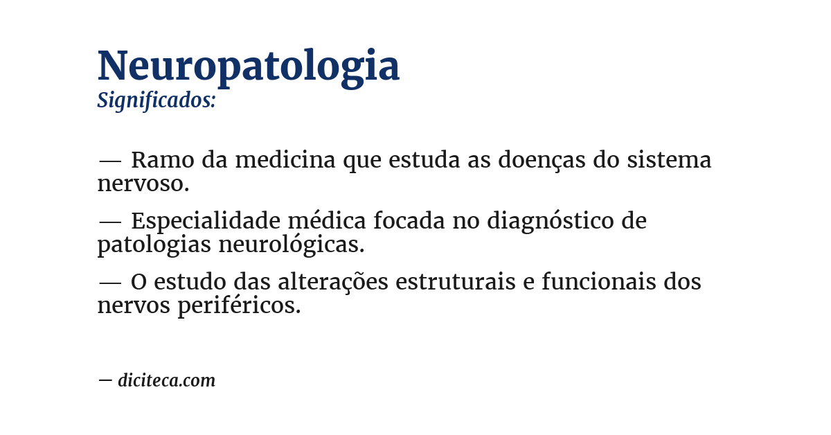Significado de neuropatologia