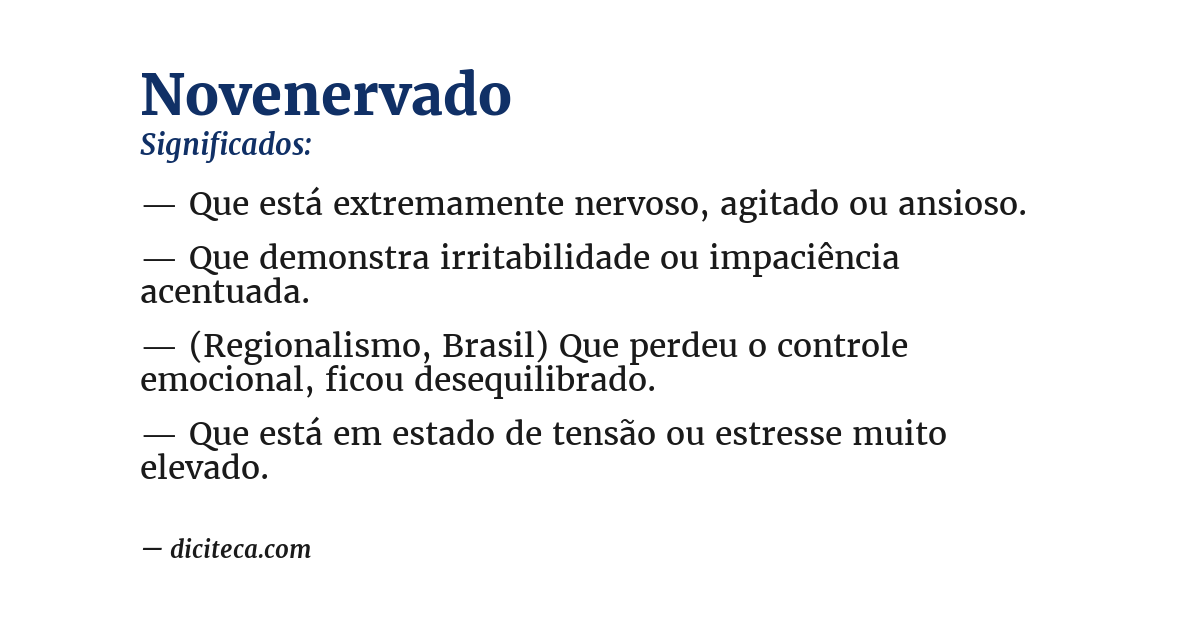 Significado de novenervado
