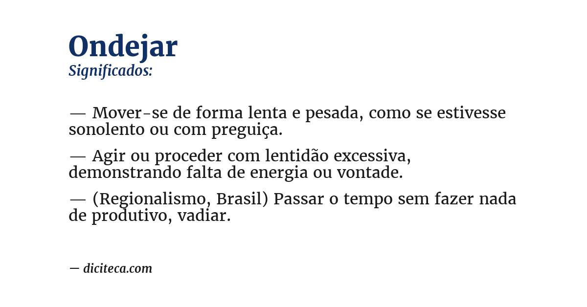 Significado de ondejar
