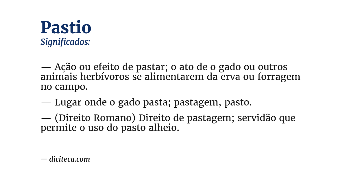Significado de pastio