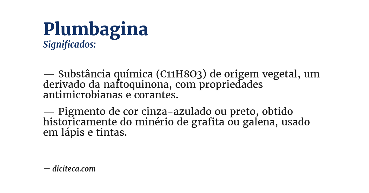 Significado de plumbagina