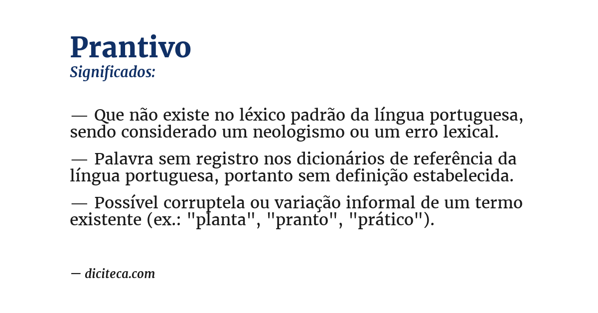 Significado de prantivo