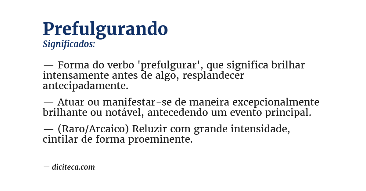 Significado de prefulgurando
