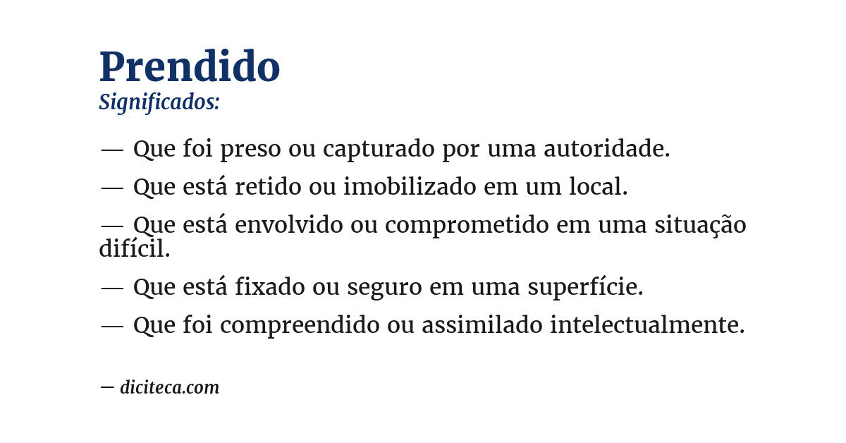 Significado de prendido