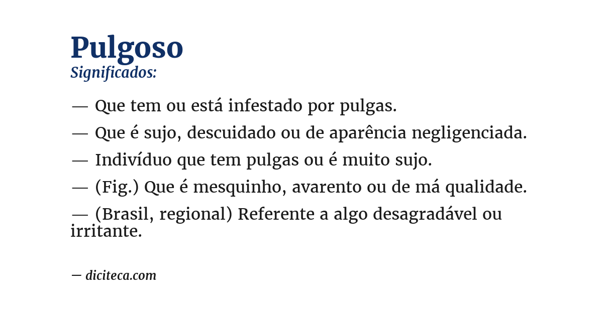 Significado de pulgoso