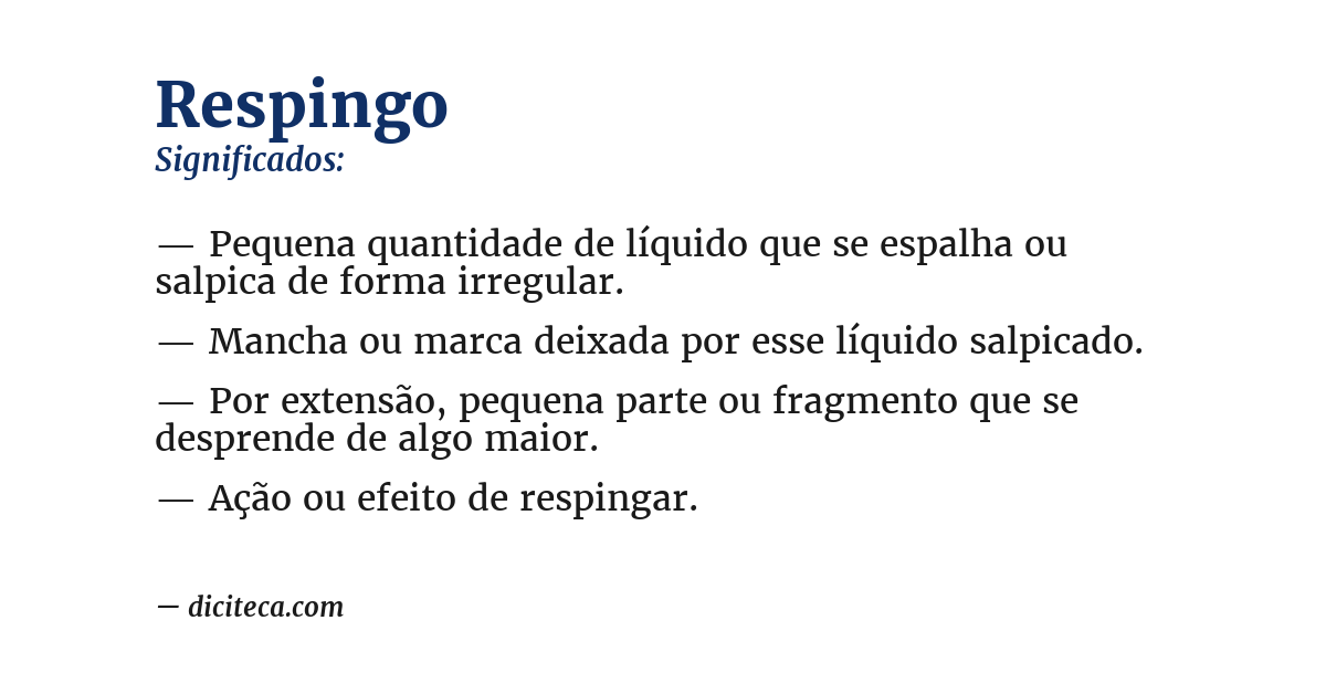 Significado de respingo