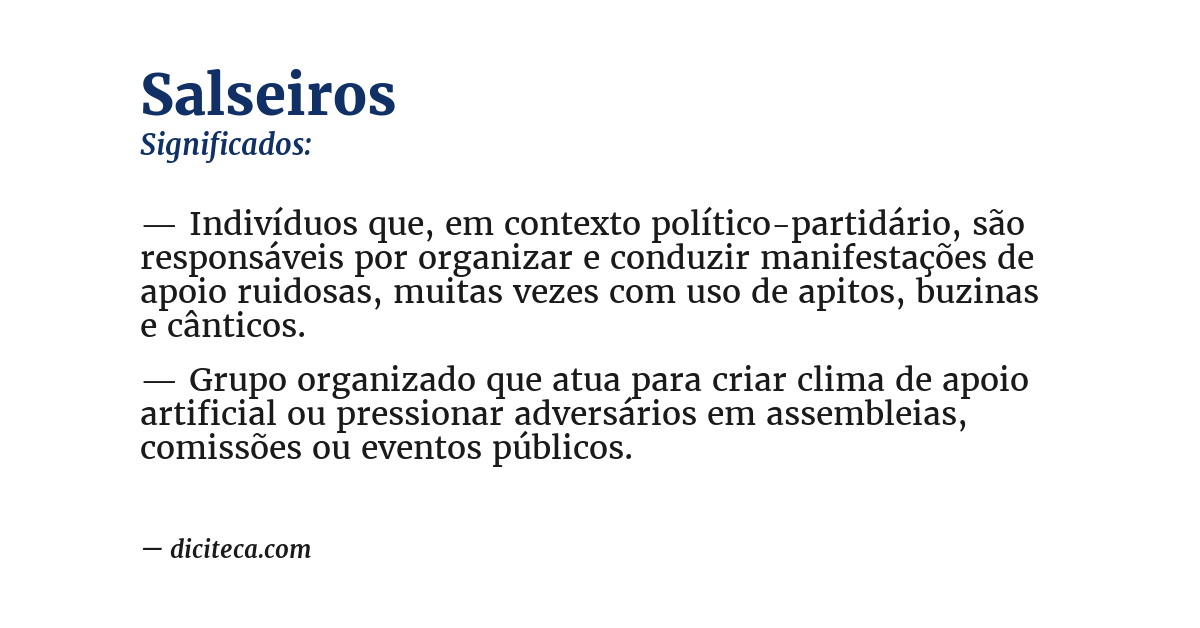 Significado de salseiros