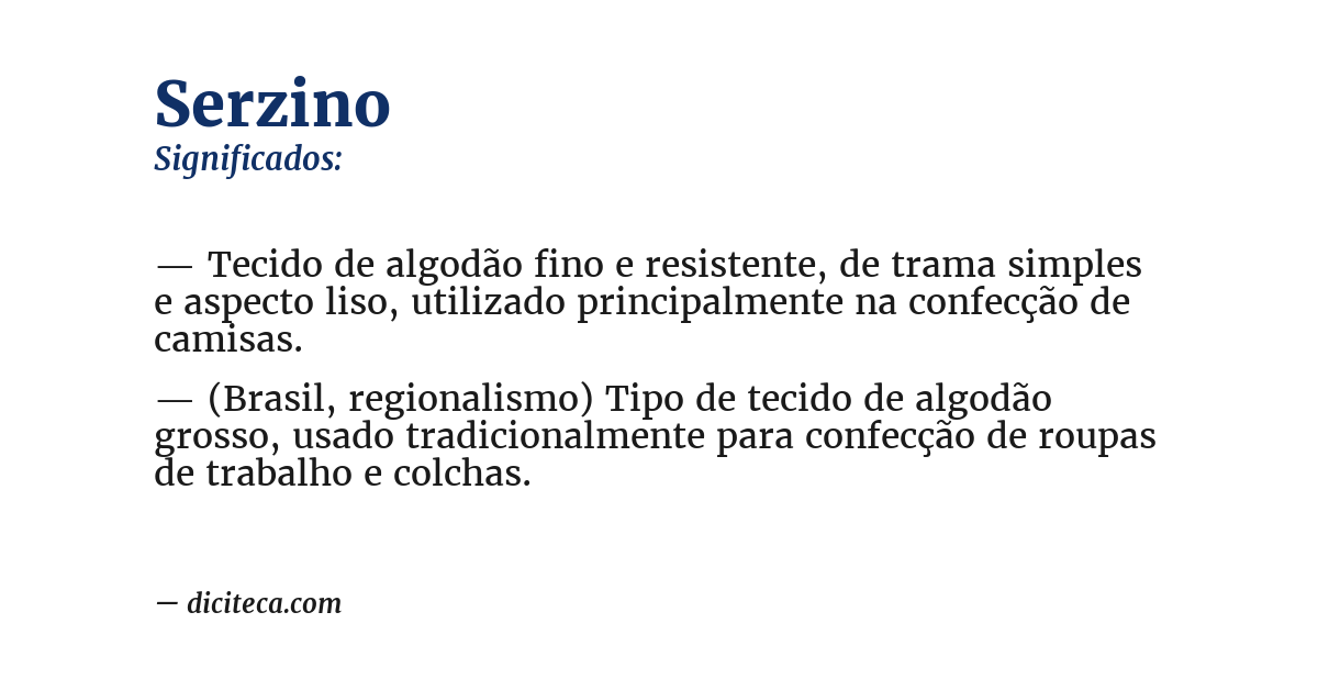 Significado de serzino
