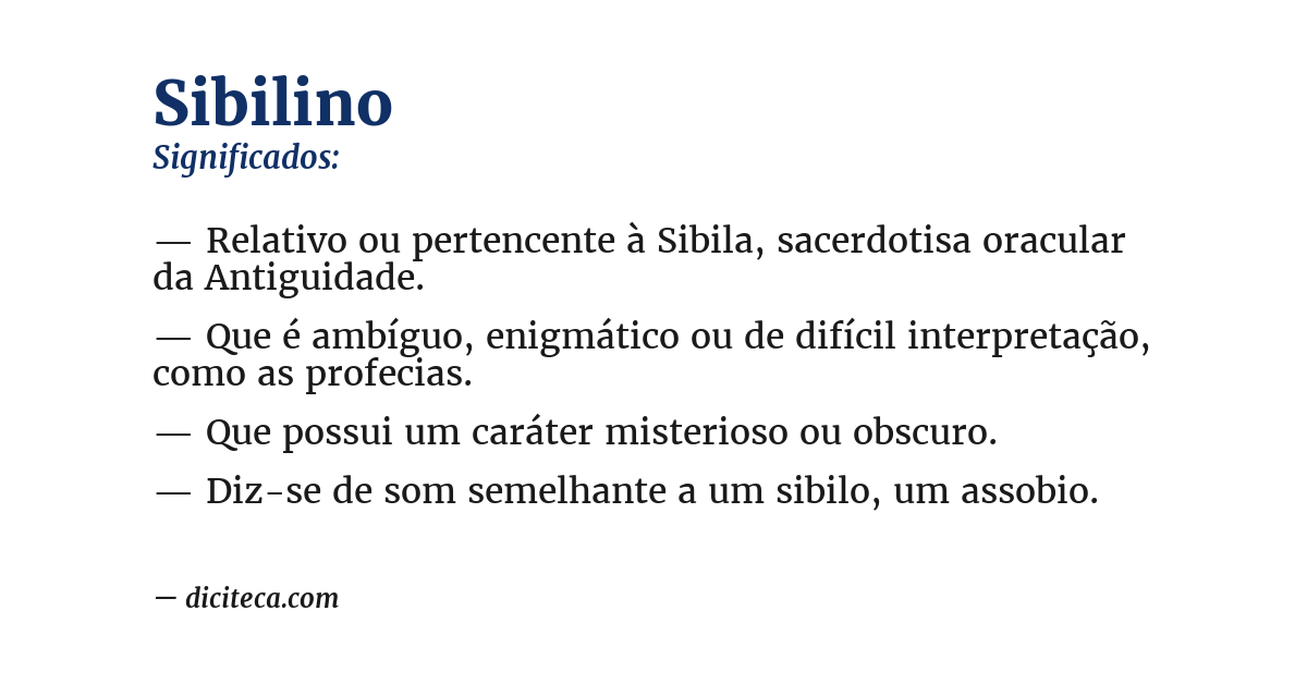 Significado de sibilino