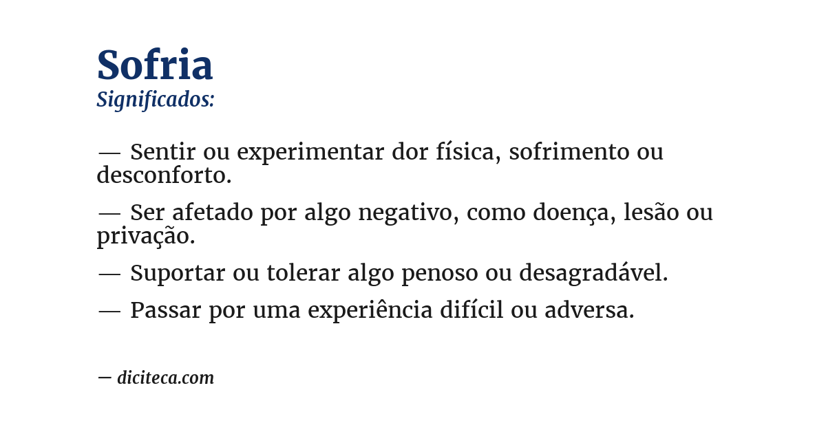 Significado de sofria