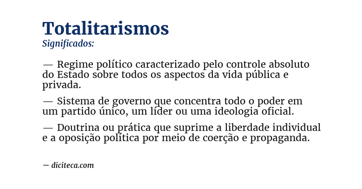 Significado de totalitarismos