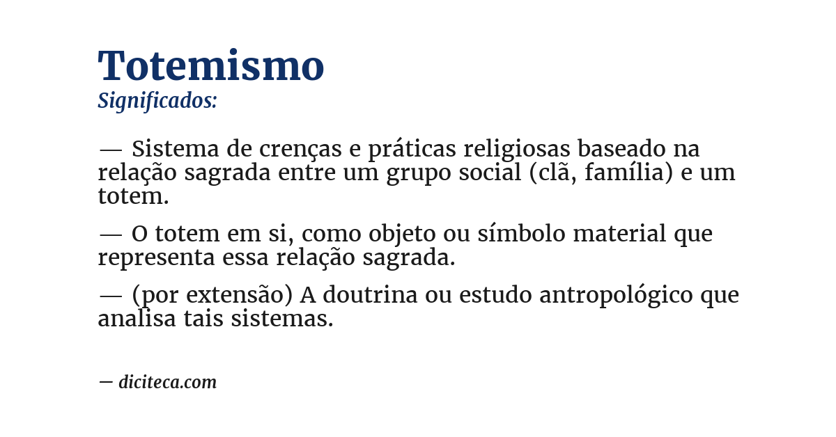 Significado de totemismo
