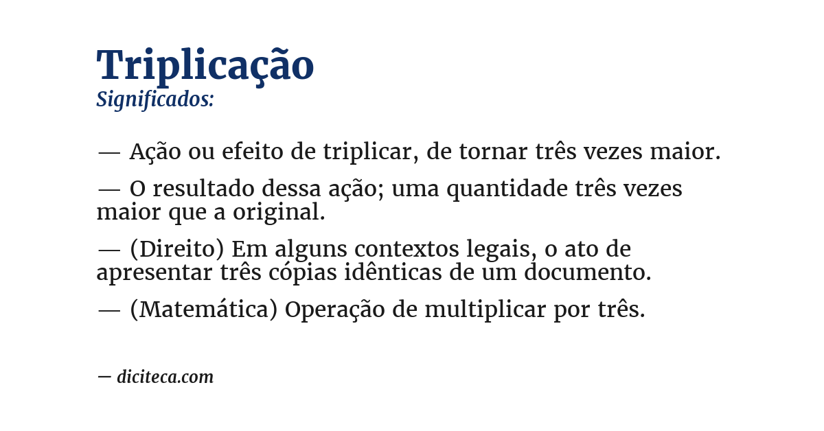 Significado de triplicação