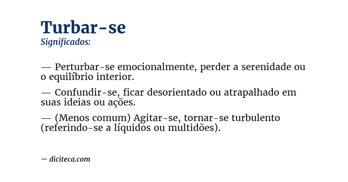 Significado de turbar-se