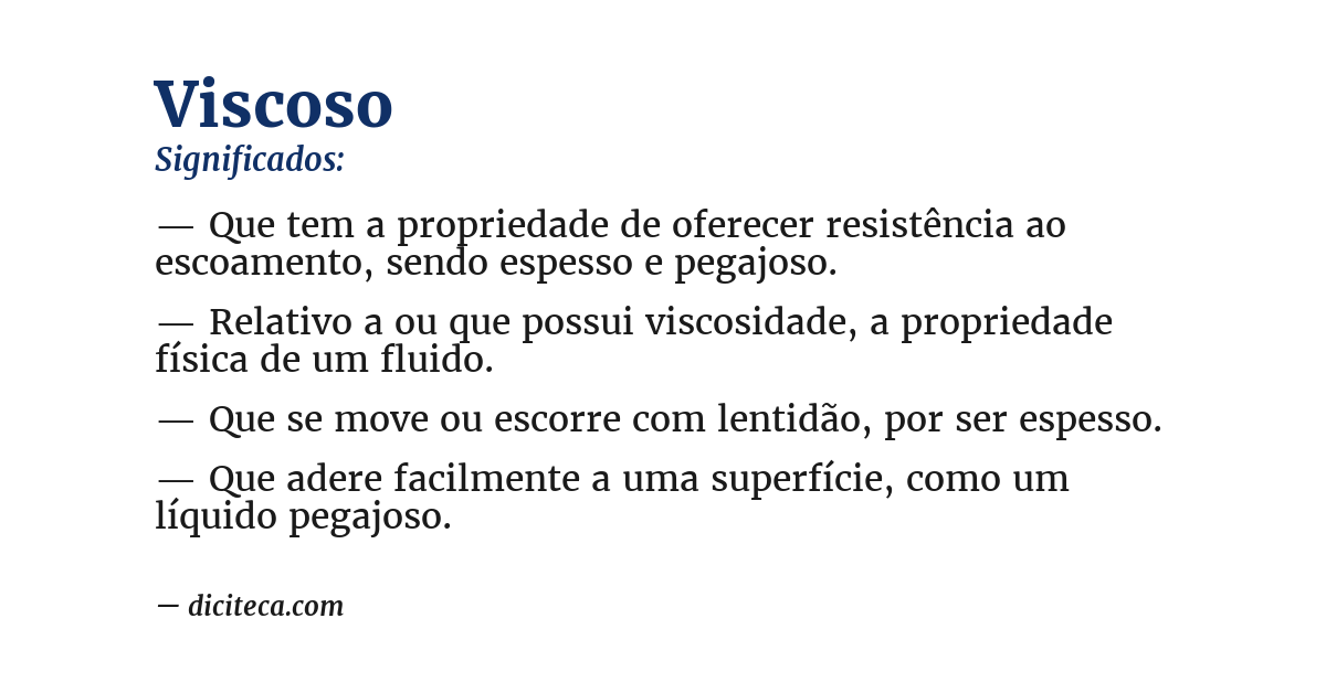 Significado de viscoso