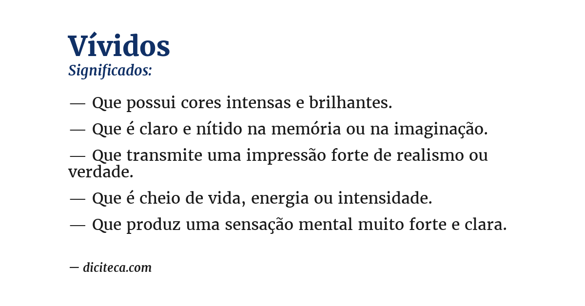 Significado de vívidos
