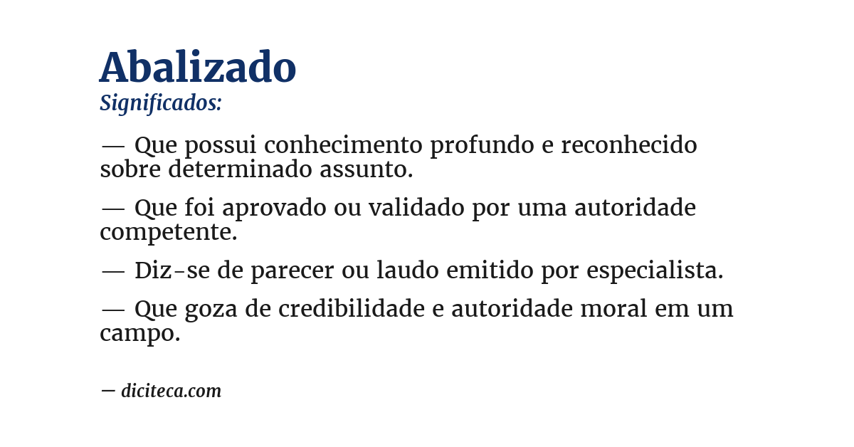 Significado de abalizado
