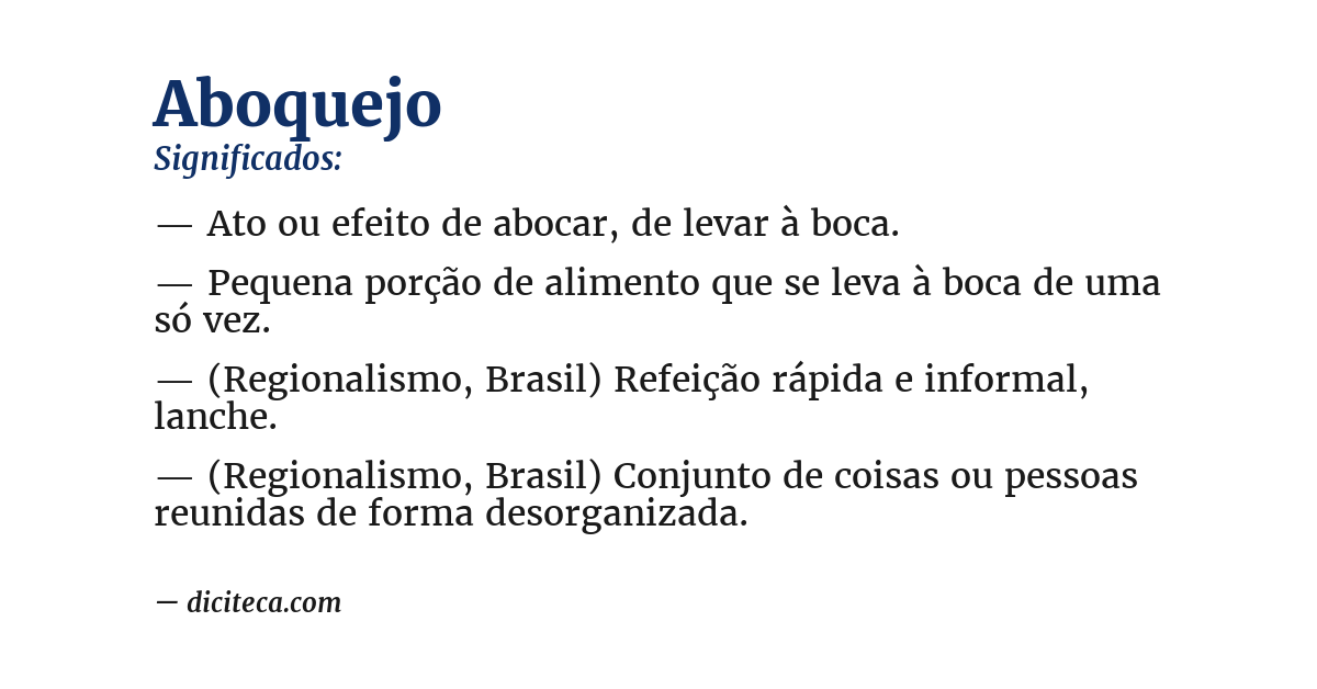 Significado de aboquejo