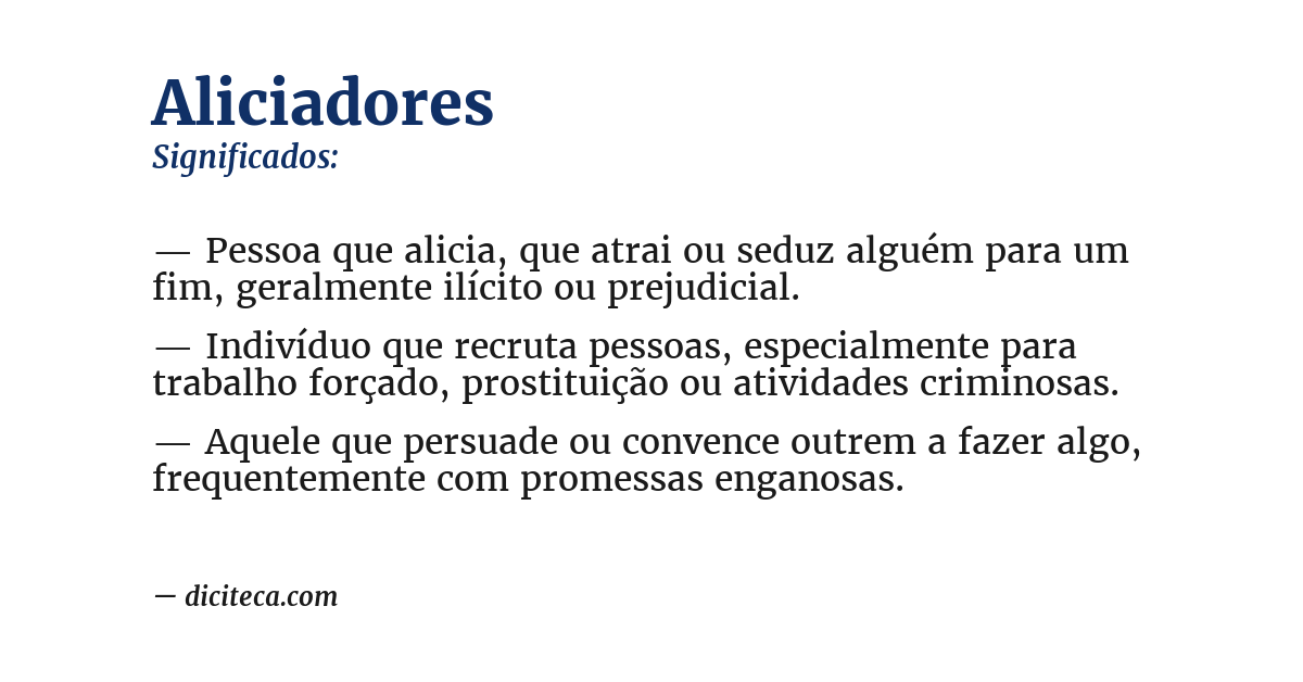 Significado de aliciadores