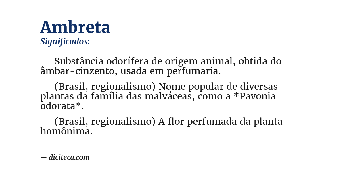 Significado de ambreta