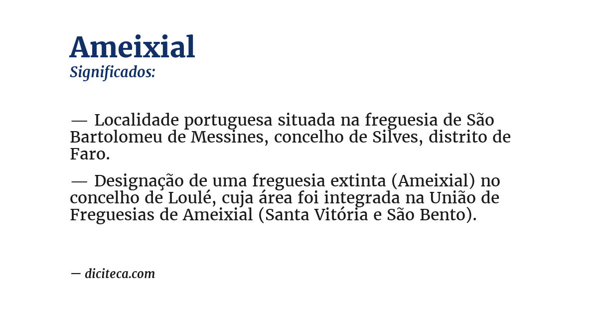 Significado de ameixial