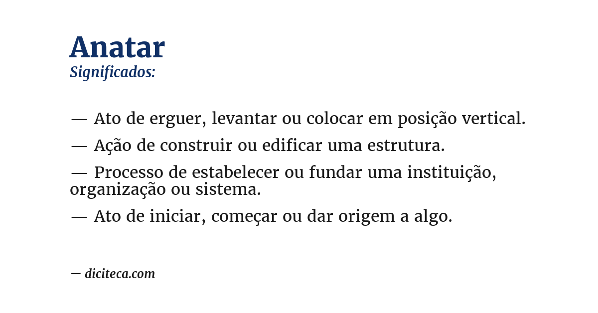 Significado de anatar
