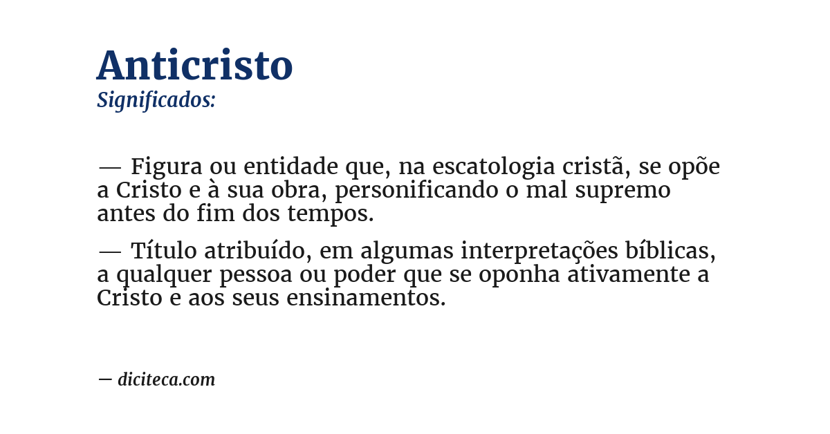 Significado de anticristo