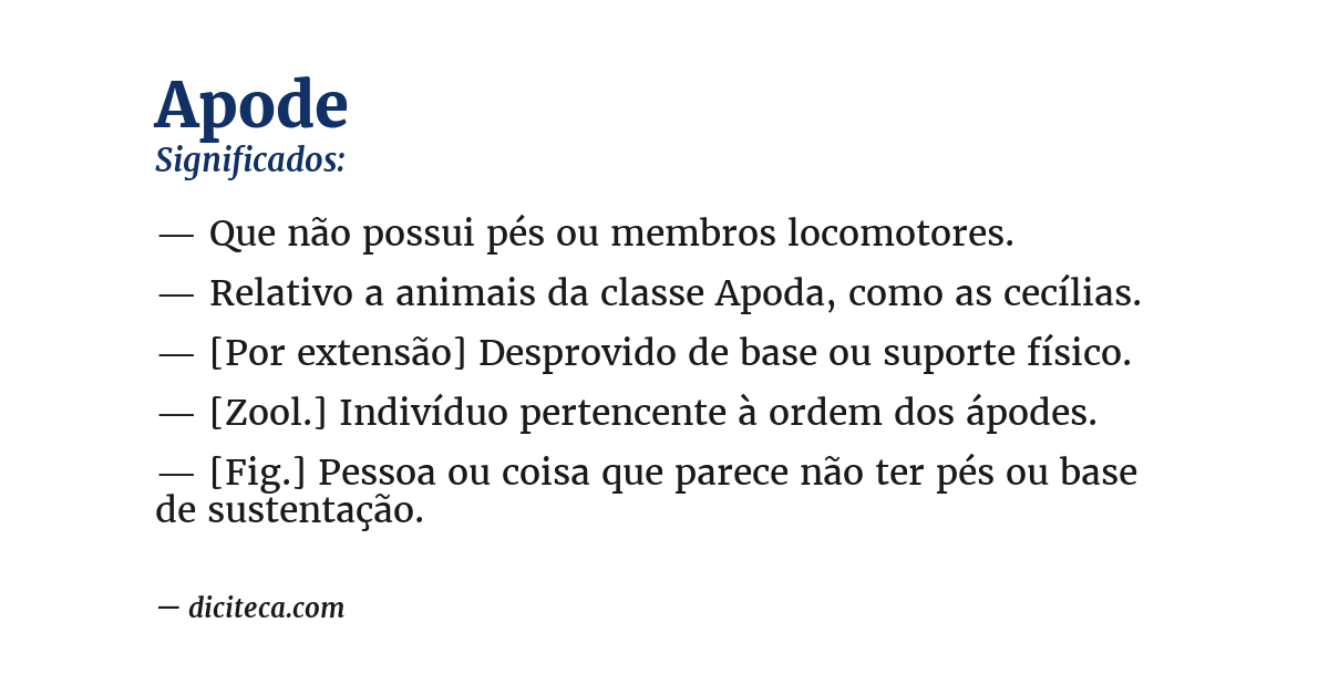 Significado de apode