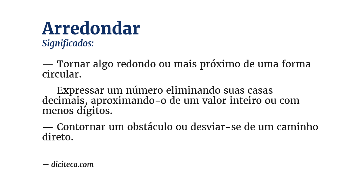 Significado de arredondar