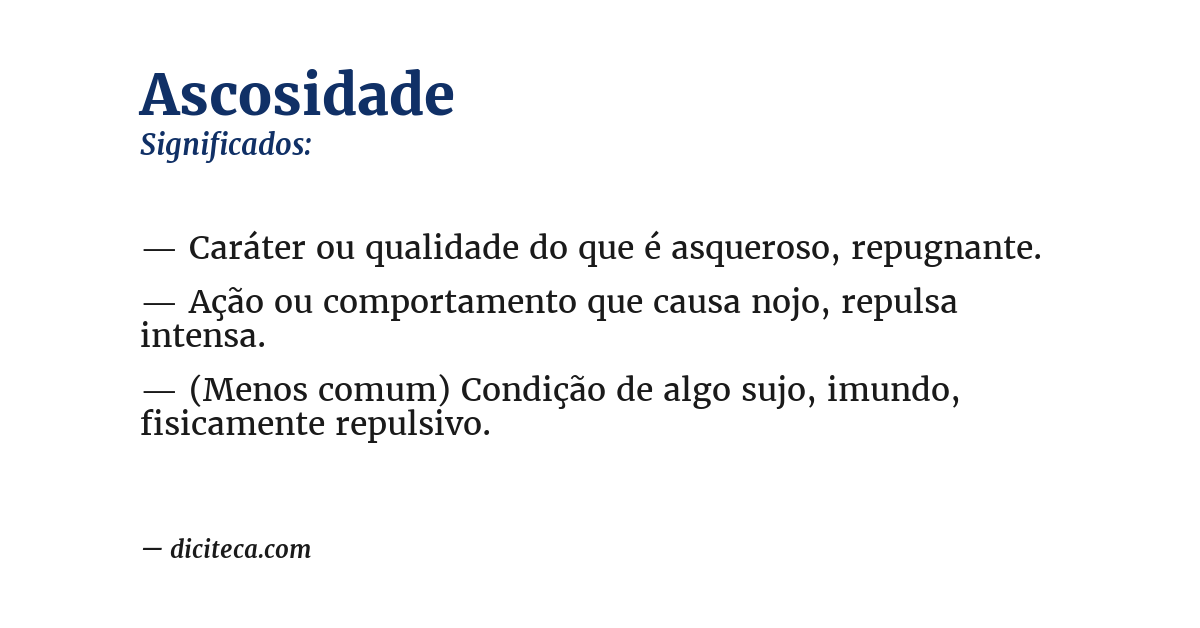 Significado de ascosidade