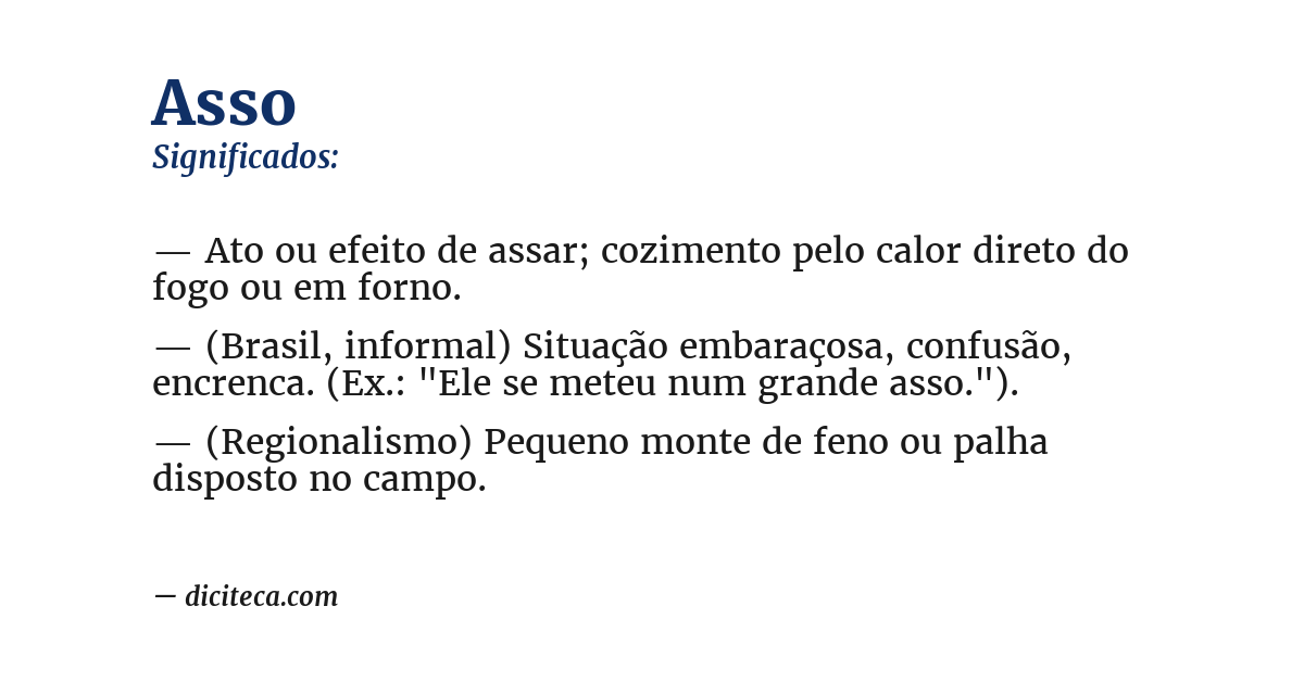 Significado de asso