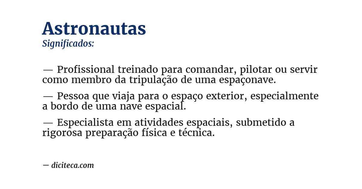 Significado de astronautas