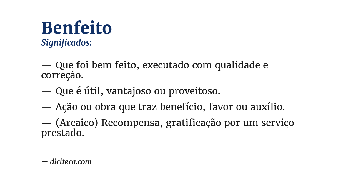 Significado de benfeito