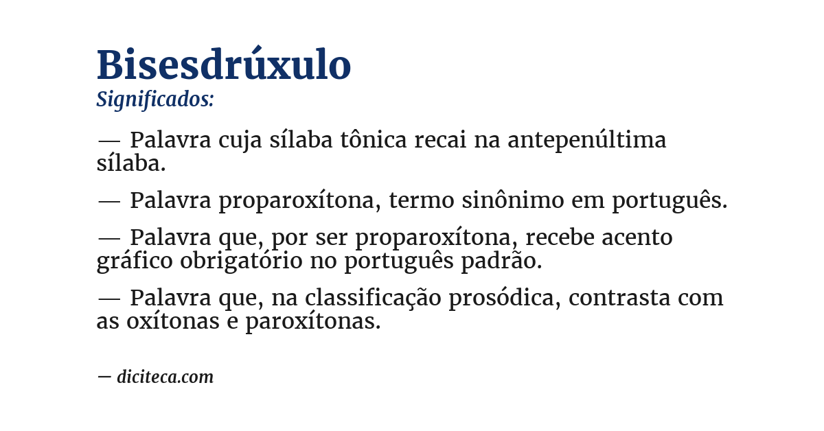 Significado de bisesdrúxulo