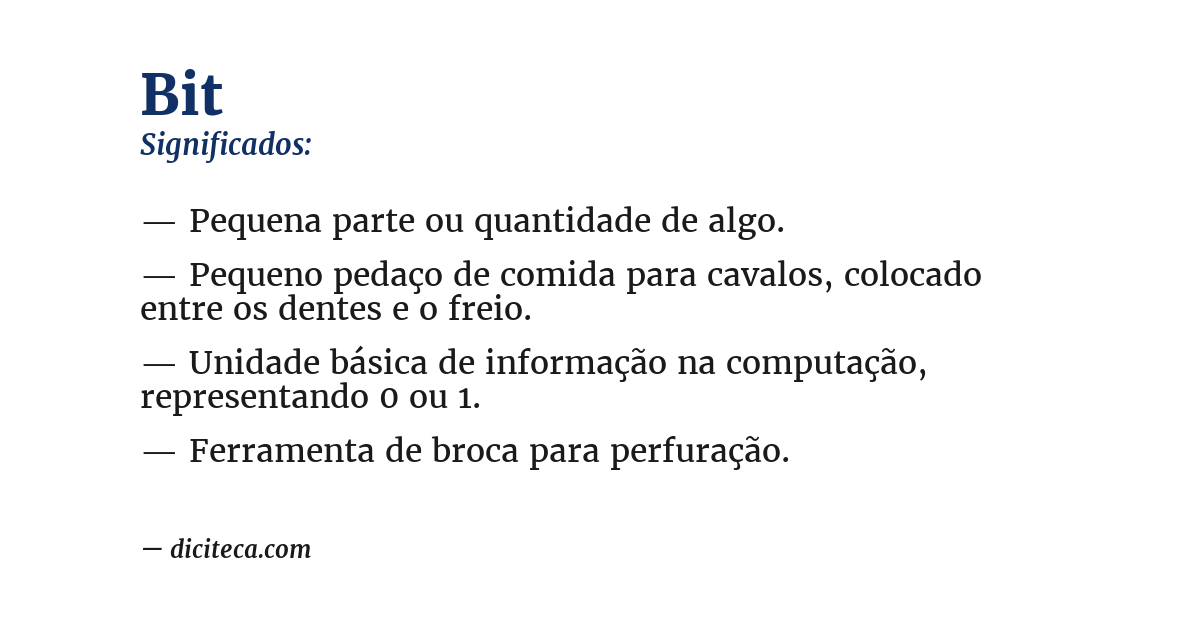Significado de bit