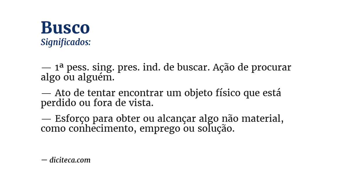 Significado de busco