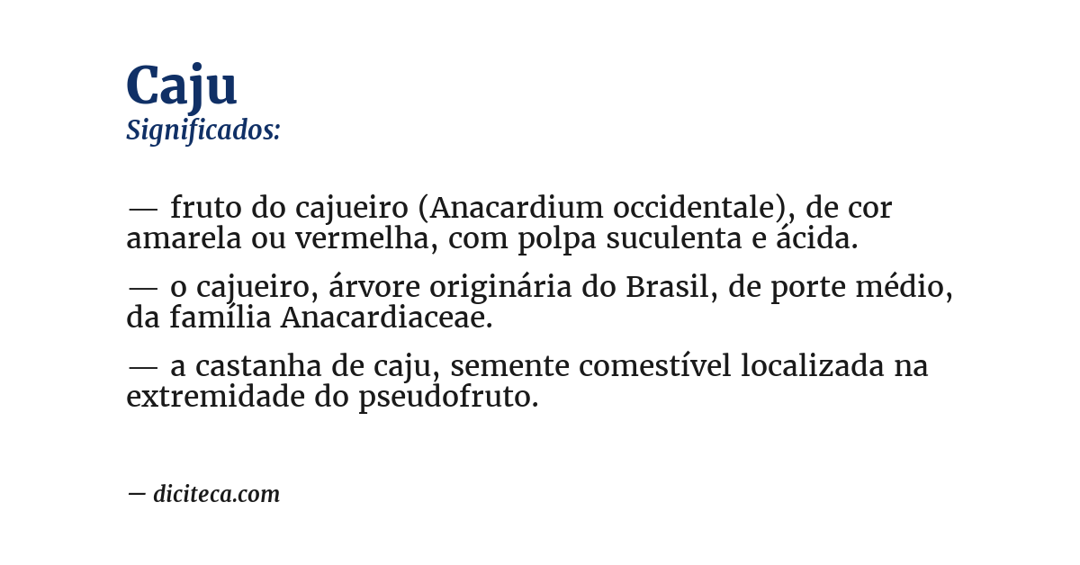Significado de caju